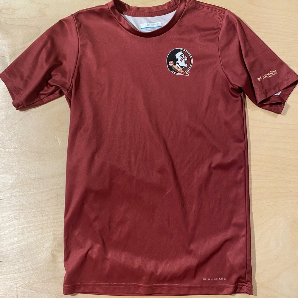 Columbia Burgundy Athletic Tee Large (14/16) (CI)